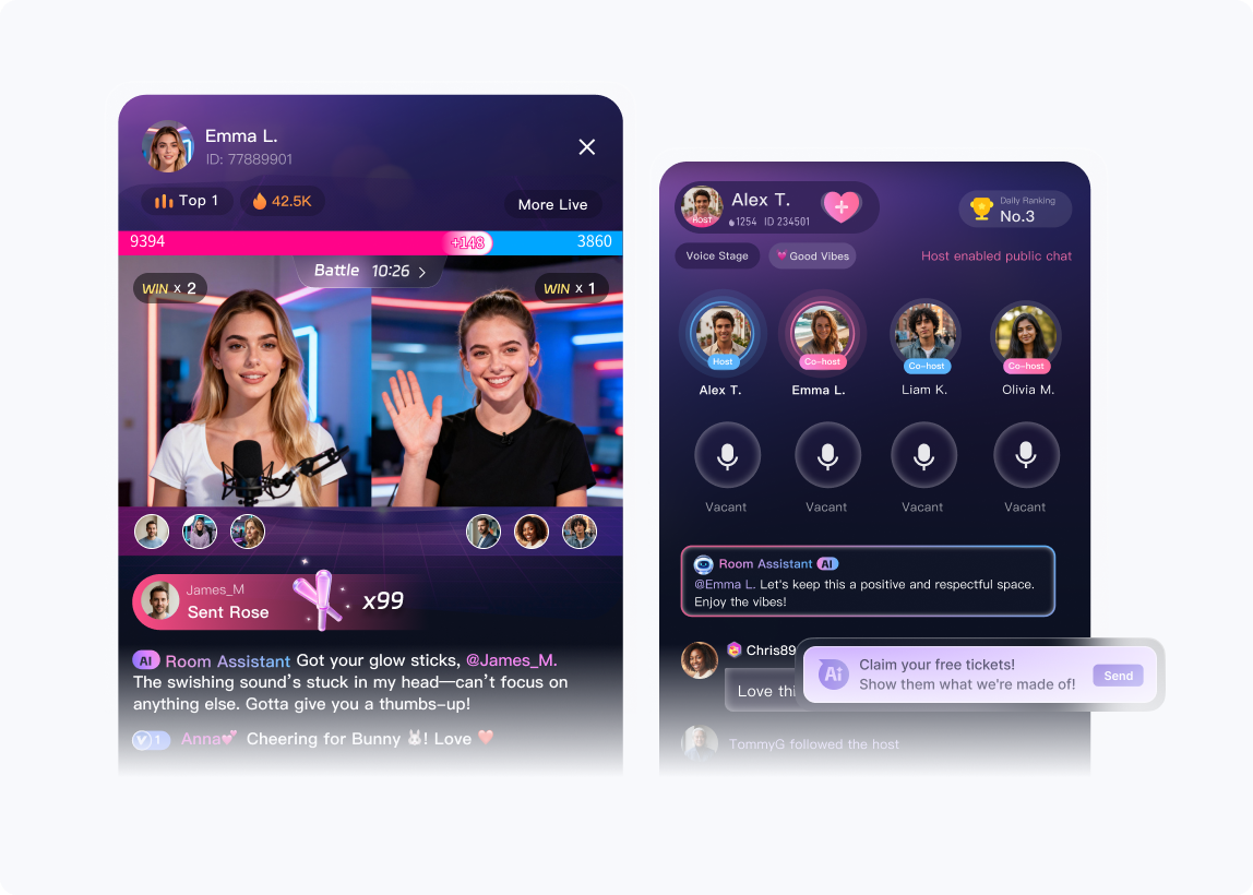 Live Streaming AI Audience
