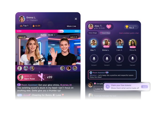 Live Streaming AI Audience