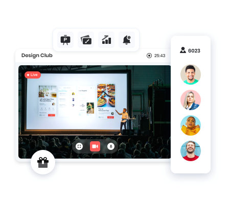 Stream live events to millions and interact with the audience in real-time